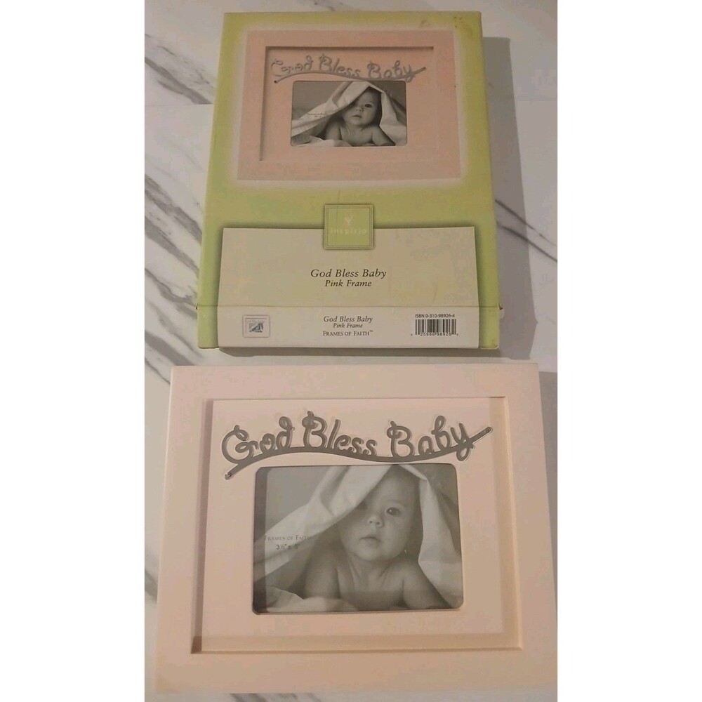 Frames of Faith "God Bless This Child" Pink  Photo Frame – NEW